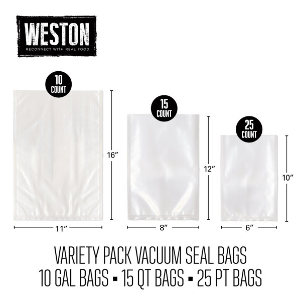 Weston Vacuum Sealer Bag, Variety Pack & Reviews Wayfair
